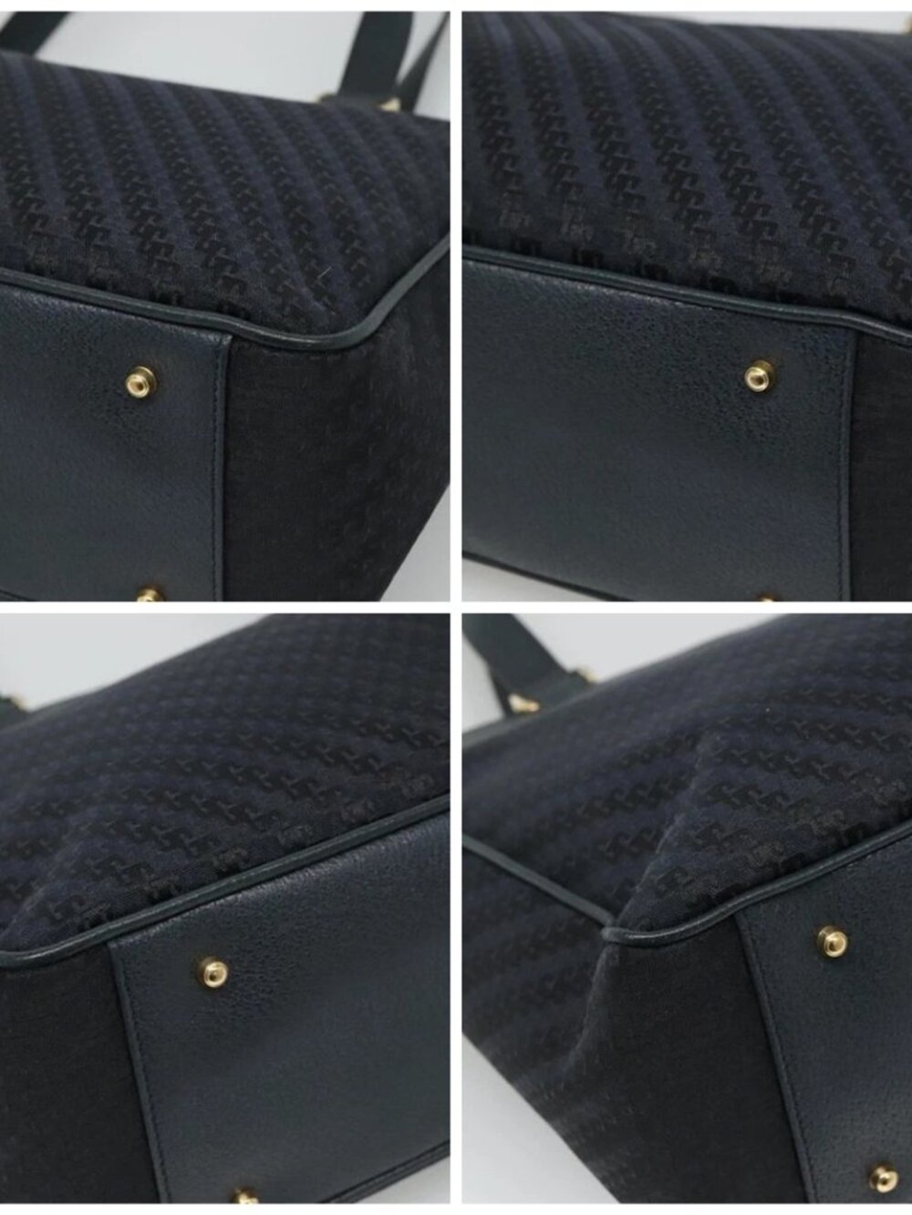 GUCCI Tote Bag Canvas Navy Gold 001 865 1525 - Picture 15 of 15